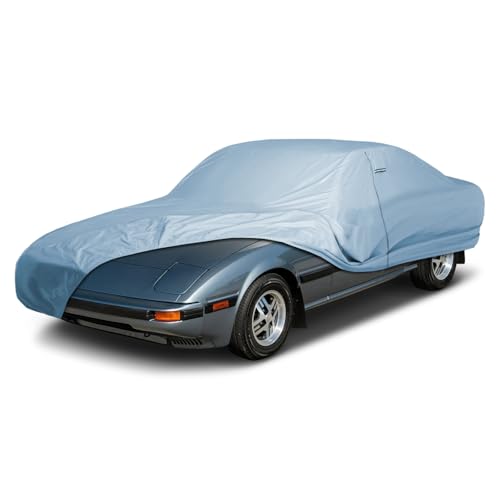 Image of iCarCover Premium Car Cover for 1978-1985 Mazda RX-7 Heavy Duty Waterproof All-Weather Automobiles Custom Fit Indoor Outdoor UV Snow Protection Covers with Straps and Bag