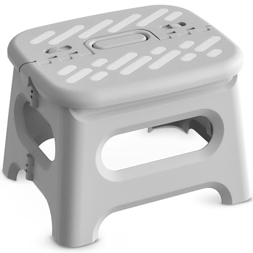 Lock 'n Step 8.6” Folding Step Stool for Toddler Potty Training, Holds Adults up to 200 lbs – Safety Lock Prevents Pinching - Jool Baby