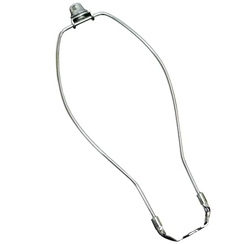 Image of FenchelShades.com Lampshade Nickel Harp with Finial (6 Inches)