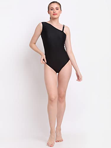 Image of EROTISSCH Black Sleeveless Solid Bodysuit for Women Teen