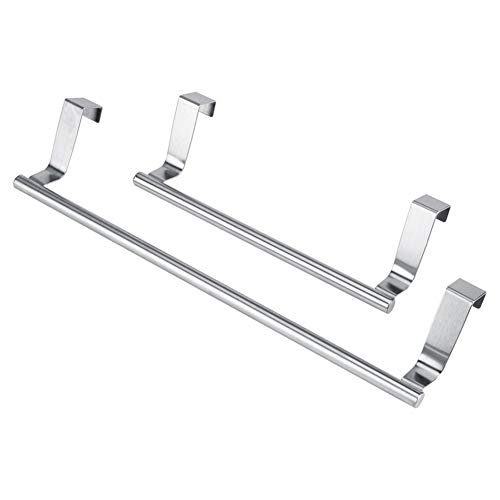 Dofover Bath Towel Bars Holder Multifunction Kitchen Cabinet Door Drawer Towel Hanging Rack Stainless Steel Bathroom Towel Bar - Set Of 2 (Set Of 2-9"+14") #TOP3