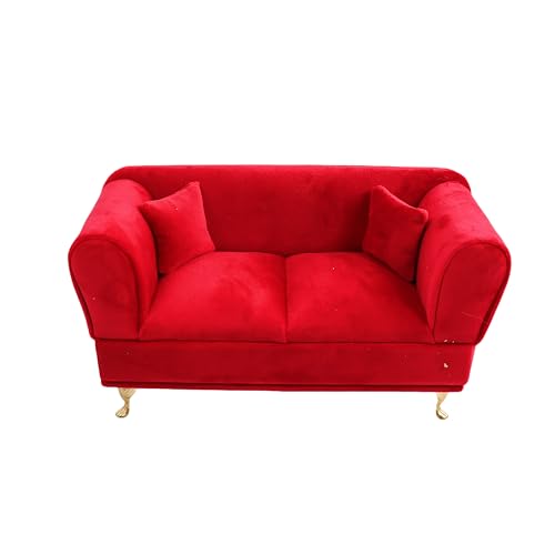 CONCISE 1/6 & 1/12 Scale Miniature Velvet Sofa w/Hidden