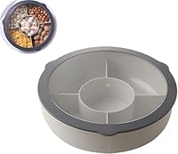 HAYAN Snack Schalen Dish süßigkeiten box mit Deckel 28,6 × 8 cm (Kristallgrau)