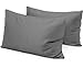 Travel Pillow Case 12x16 Size Natural Cotton Zipper Pillow Cases Set of 2 Travel Pillowcase 600 Thread Count 100% Egyptian Cotton 2 Pack, Toddler Pillowcase Dark Gray Solid Zipper Closer