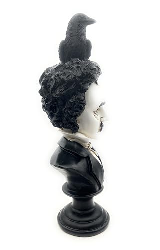 Estatua del busto de Edgar Allan Poe RUSTIX miniatura 7