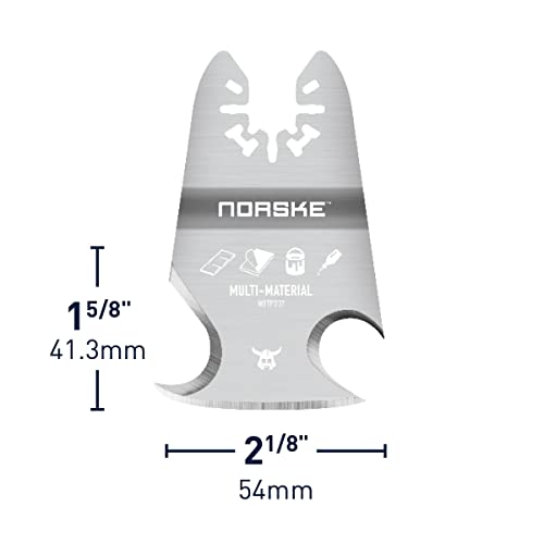 Norske Tools Notp237 Oscillating Multi Tool Accessory Blade Universal Fit 3-In-1 Rigid Scraper & Knives #TOP1