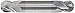 Morse Cutting Tools 91313 Stub Length Ball Nose Double End Mills, Solid Carbide, Titanium Carbo-Nitride Finish, Center Cutting, 30 Degree Helix Angle, 4 Flutes, 1/8" x 1/8" Size