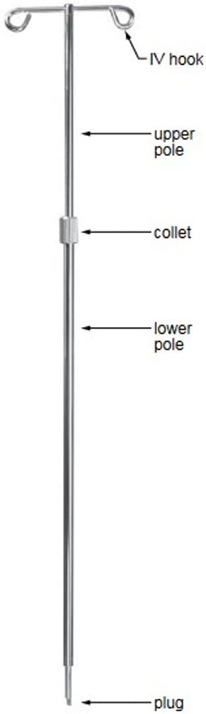 Lumex Bed Socket Telescoping I.V. Pole - Medical Supplies And Equipment IV Stand, 2101A : Industrial & Scientific