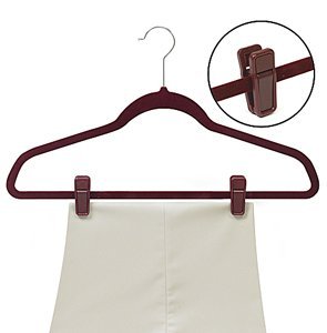 ClosetHangerFactory Slim-Line Set of (20) Finger Clips (Light Pink)