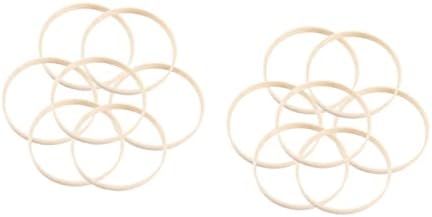 SEWACC 40 pcs Making Circles Floral Projects for Creations Frame Metal Wood Hoop Supplies Macrame Rings Materials Round Ornament Wooden Bamboo Decoration Gold DIY Crafts Dream Craft