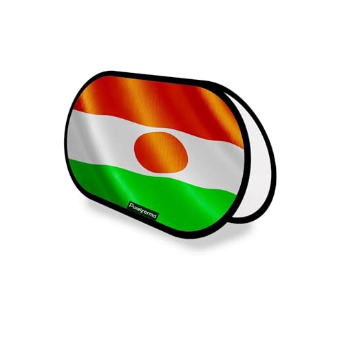 Drapeau Niger publicitaire ovale en polyester pour décorer vos stands de foire