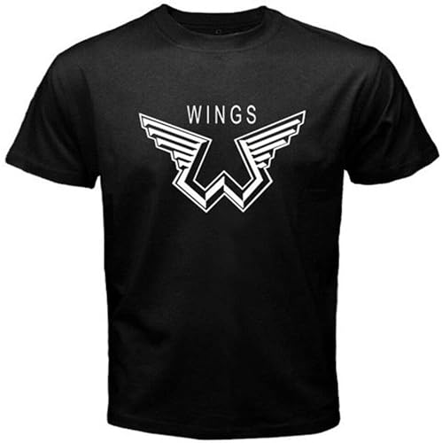 Paul McCartney Wings Logo The Beatle - Camiseta para hombre, Negro, XL