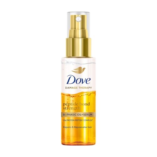 Dove Peptide Bond Strength Bi-Phasic Oil+Serum|12 % PROTEIN PEPTIDE Complex| Extremly lightweight |Reconstructs Broken Bonds to repairs & Rejuvenate hair from within