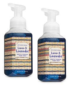 Bath and Body Works 2 Pack Linen & Lavender Gentle Foaming Hand Soap 8.75 Oz.