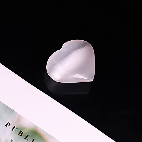 3-4cm Natural Plaster Stone Crystals Love Puffy Heart Shaped Gemstone Healing Gypsum Love Ornaments