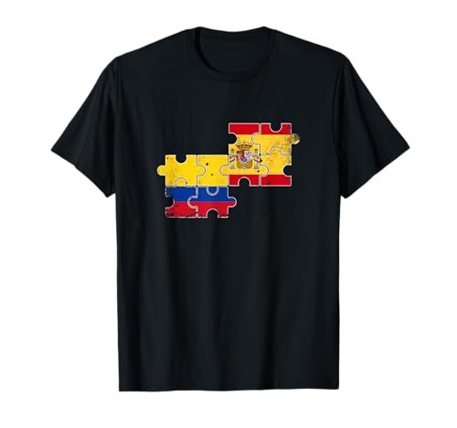 Colombia España Vintage Bandera Española Colombiana Camiseta
