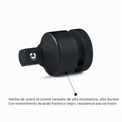 Miniatura 4 de Sukudon 3 4 A 1 2 Adaptador De Llave De Vaso, Cuadrado Interior De 20 Mm, Cuadrado Exterior De 12,5 Mm, Adaptador De 3 4 A 1 2 Pulgadas.