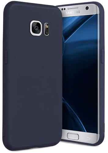 Coque Samsung S7 Edge OneFlow silicone anti-glisse bleu mat