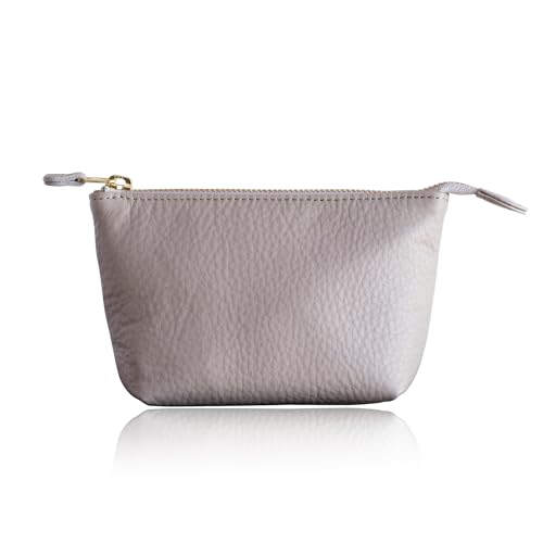 artigianoworks レザー ポーチ(姫路 日本製)小物入れ レディース メンズ 牛革 旅行用 化粧ポーチ バッグインバッグ apo-01cs グレージュ