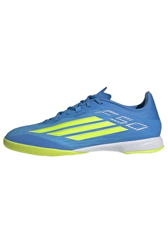 adidas Unisex F50 League Indoor Football Shoes, Lucid Ray Blue/Team solar Yellow 2/Lucid Aquamarine, 44 EU – Ansicht 1