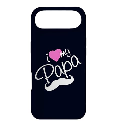 I Love My Papa Funny Father Dad Daddy Heart and Mustache �X�}�z�P�[�X iPhone Air �p