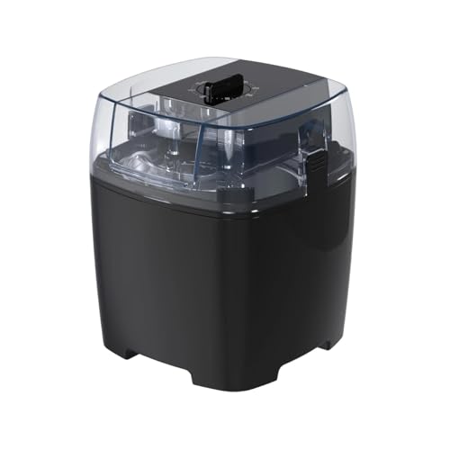 Yunmeryker Máquina de Yogur Eléctrica Heladora Batidora de Smoothie Compacta Sorbetera con Mezclador Eficiente Electrodoméstico con Temporizador, Negro, Individual