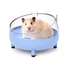 Meow&Woof Hamster Sand Bath Container, Large Sandbox Toilet Gerbil Batheoom, Tiny Chinchilla Dust Bathtub Sand Bath Box for Hamster Cage Accessories 6.5 Inch – Blue