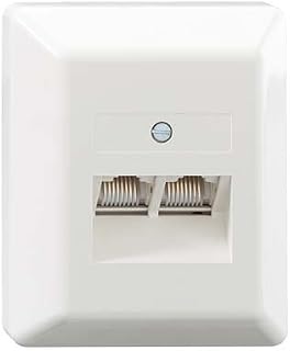 Rutenbeck 13411503 – Data Socket Surface UAE 6real 2 outputs 2x8 Poles Polar White