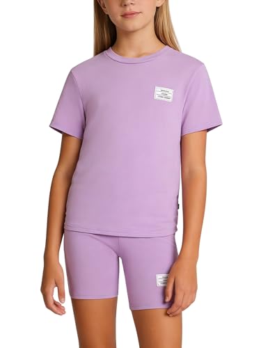 Image of Tween Girls Clothes Summer Short Sleeve T-Shirt and Shorts Set Casual Two Pieces Outfit Size 8 13