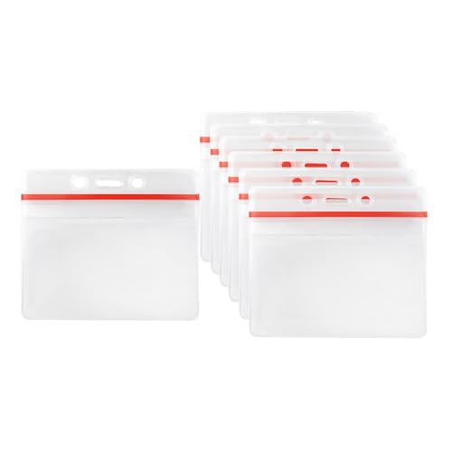 Porte-badges horizontaux de qualité supérieure Bodno, vinyle haute transparence pour badges durables