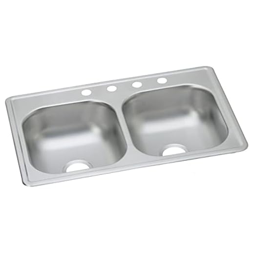 Elkay DSE233194 Dayton Equal Double Bowl Drop-in Stainless Steel Sink