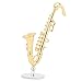 Tnfeeon 1:12 Dollhouse Saxophone, Miniature Instrument De Musique Alliage Bend en Laiton Modèle Jouet Chambres Décoration Accessoires