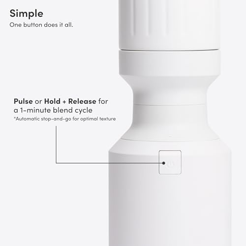 Image of Beast Mighty 850 Stainless Steel | Compact Personal Blender | Extra Vessels | Keeps Blends Cold | Smoothies, Shakes, Sauces, Dips | Portable Straw Caps and Lids | 850W (Cloud White)