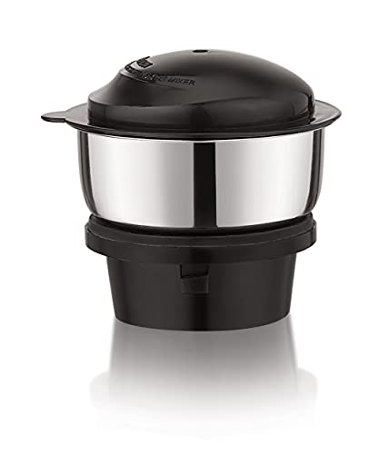Image of Lesco Stylo Mixer Grinder-550W with 3 Stainless Steel Jars Grinding, Blending, Mixing, Juicing-Overload Protection Unbreakable ABS Product Body (Black)