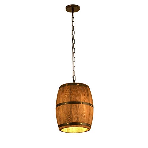 Lámpara de barril de madera de lujo retro para iluminación de restaurante 2