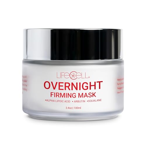 LifeCell Overnight Firming Mask Plumping and Tightening Skin Serum for Lifting and Deep Hydration - Brightening Face Moisturizer Anti-Aging Face Masks Skincare Treatment