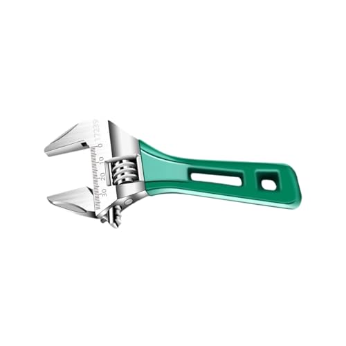 Llave inglesa ajustable de 6/8 pulgadas con escala métrica para el hogar, garaje, taller, herramienta de reparación, mandíbulas anchas para garaje