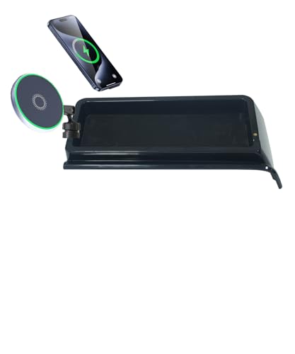 AbeeyGeomarn Car Phone Holder for Chevrolet Equinox EV 2024 2025 Accessories Apply to 17.7 Inch Touch Screen 15W Fast Wireless Charger Screen Fixed Clip Cell Phone Mount with Dashboard Storage Tray