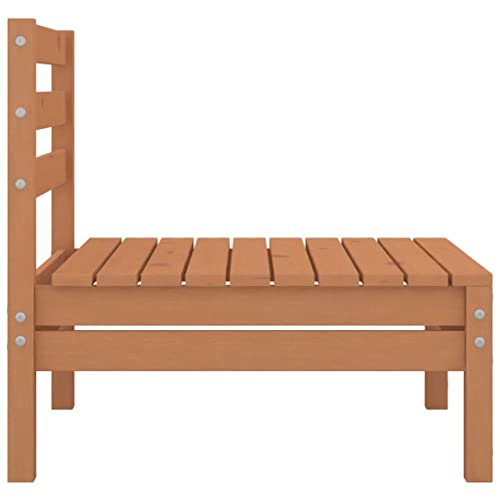 Muebles de jardín de diseño exclusivo en madera maciza color miel con acolchado 7
