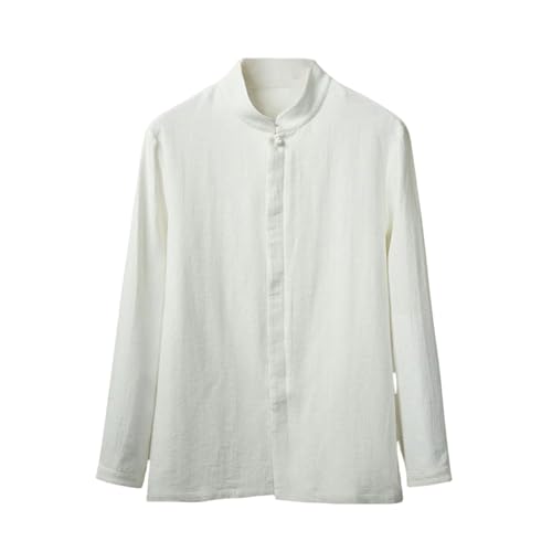 Chemise en lin jacquard homme haut de gamme manches longues