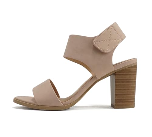 Image of Soda Wait-A ~ Women Open Round Toe Chunky Heel Ankle Strap High Heel Dress Sandals
