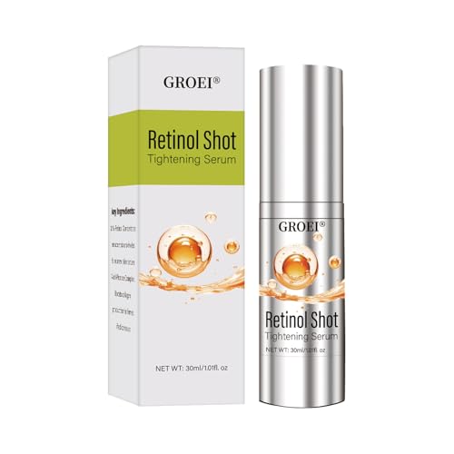 GROEI Retinol Shot Tightening Serum, Minimizes Pores & Fine Lines Overnight, Retinol Shot Tightening Booster，For All Skin Types，30ml