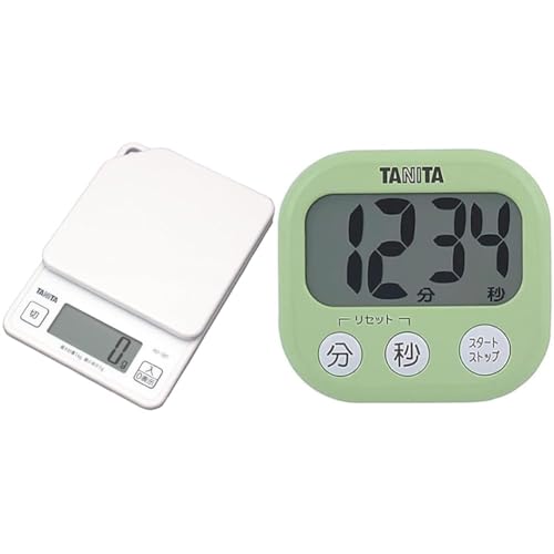 �y�Z�b�g�����z�^�j�^ �N�b�L���O�X�P�[�� 1g�P�ʂ�1kg�܂Ōv��� ���[�ɕ֗��ȃt�b�N���t�� �z���C�g KD-187 WH �L�b�`�� + �L�b�`�� �׋� �w�K �^�C�}�[ ���� �剹�� 100�� �}�O�l�b�g �X�^���h�t�� �O���[�� TD-384 GR
