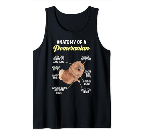 "Anatomía De Un Pomerania" Camiseta sin Mangas