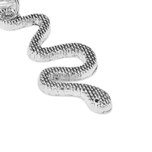 Bobina de barba requintada em forma de cobra dreadlocks espiral bobina 10 peças de liga moderna port