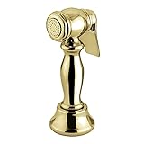 Kingston Brass Gourmetier CCRP1K2SPR Vintage Kitchen Faucet Sprayer, Polished Brass