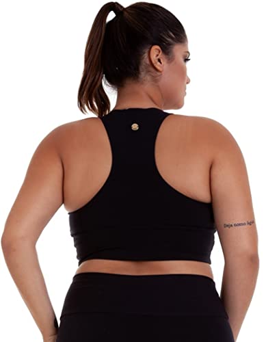TOP PLUS SIZE SUPPLEX BASICO PRETO BEST FIT