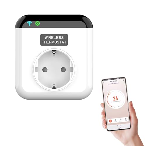 Jadeshay Temperaturregler Smart Thermostat Steckdose 230V WiFi...