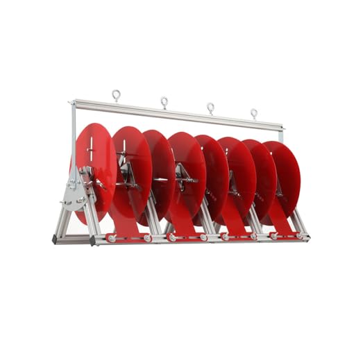 Cozyel Kompakt Kabeltrommel Faltbar Aluminiumlegierung Kabel Abroller Kabelabroller Kabelhaspel Kabelwickler Leitungsabroller mit 4 Kabel Spulenhalter für Kabel mit 6 Quadratmillimetern und Darunter