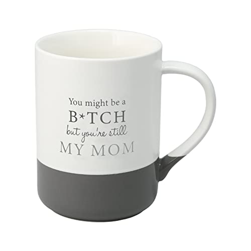 Pavilion Gift Company - My Mom 18 oz. Large Coffee Cup, Funny Mom Coffee Mug, Novelty Gift for Mom, Mom Mug, Mom Gifts From Daughter, 1 Count (Pack of 1), 5” x 3.5” x 4.75”, White